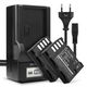 2x Batteri 2000mAh + Oplader
