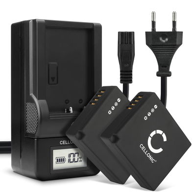 2x Kamera batteri til Panasonic Lumix DC-GX9 DMC-LX100 DMC-GX80 DMC-TZ80 TZ81 TZ100 TZ101 DC-TZ90 - Udskift DMW-BLE9 DMW-BLG10 BP-DC15 batteri + Oplader DE-A98A DE-A99B ekstra batteri