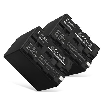 2x batterier NP-F930 NP-F950 NP-F960 NP-F970 NP-F970 - batteri til Sony HXR-NX100 NX5 HXR-MC2500 HDR-FX7 FX1 FX1000 HVR-Z1 HVR-HD1000 DSR-PD150 PD170 DCR-VX2100 Kamera - Kamerabatteri 6600mAh