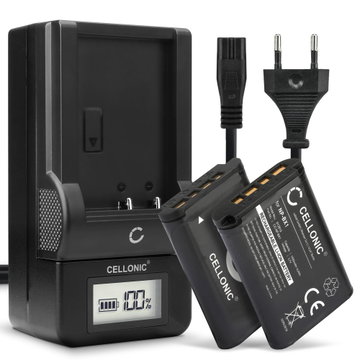 2x Kamera batteri til Sony RX100 III IV V FDR-X3000 DSC-RX100 DSC-HX60 -HX400V -HX90V -HX80 -H400 DSC-WX50 - Udskift ACC-TRBX batteri + Oplader NP-BX1 ekstra batteri