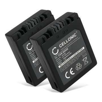 2x Kamera Batteri til Panasonic Lumix DMC-FZ10, DMC-FZ20, DMC-FZ5, -FZ1, -FZ15, -FZ2, -FZ3, DMC-FC20 - CGA-S002e CGR-S002 DMW-BM7 700mAh Udskiftsningsbatteri til kamera
