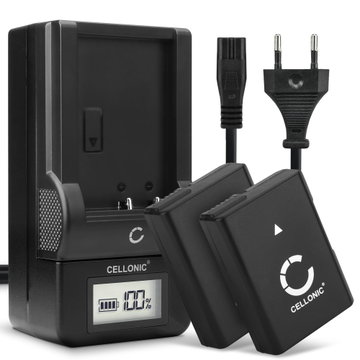 2x Kamera batteri til Nikon D5600 D5500 D5300 D5200 D5100 D3400 D3300 D3100 CoolPix P7800 P7700 P7100 - Udskift EN-EL14 batteri + Oplader MH-24 ekstra batteri