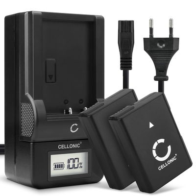 2x Kamera batteri til Nikon D5600 D5500 D5300 D5200 D5100 D3400 D3300 D3100 CoolPix P7800 P7700 P7100 - Udskift EN-EL14 batteri + Oplader MH-24 ekstra batteri