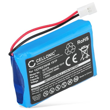 Batteri til CTMS Eurodetector - 1ICP62/34/48 1S1P (1000mAh) udskiftsningsbatteri