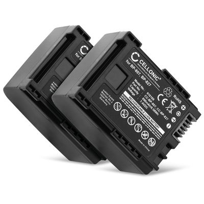 2x Kamera Batteri til Canon XA10 HG10 HG20 HF10 HF100 FS300 VIXIA HF G20 G10 HF200 HF20 HF S100 LEGRIA HF G25 FS200 HF200 HF M46 - BP-807,BP-809,BP-819,BP-827 890mAh Udskiftsningsbatteri til kamera