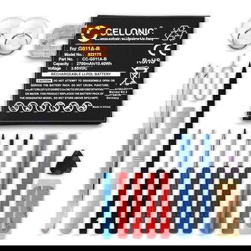 CELLONIC Udskiftning af mobil batteri til Google Pixel 2 + 17-værktøjs reparationssæt til telefoner - G011A-B 2700mAh