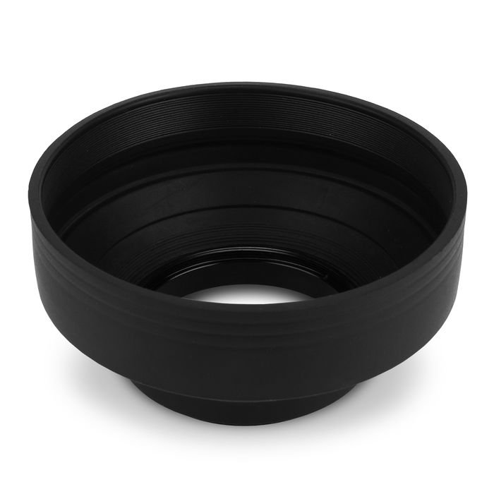 Ø 62mm Camera Ø 62mm Lens Hood for Universal Ø 62mm - Rubber Screw-in Cylindrical / Round Lens Shade from CELLONIC