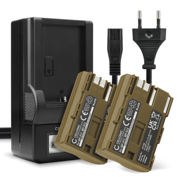2x Kamera batteri til Canon EOS 5D EOS 50D EOS 40D EOS 30D 300D EOS 20D EOS 10D PowerShot G3 G5 G1 - Udskift BP-511-512 514 BP508 batteri + Oplader CB-5L ekstra batteri