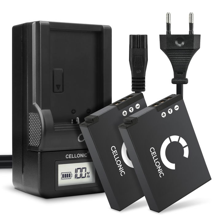 2x Nikon Coolpix S9600 batteri 1100mAh 3.6V - 3.7V + Oplader fra CELLONIC