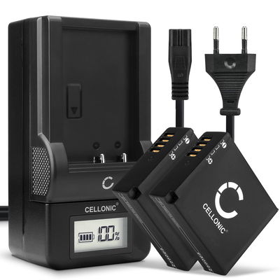 2x Kamera batteri til Panasonic Lumix DMC GX80 LX100 GF6 GX7 TZ80 TZ101 TZ202 TZ81 DMWBLG10E - Udskift DMW-BLE9 DMW-BLG10 batteri + Oplader DE-A98A DE-A99B ekstra batteri