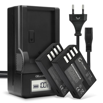 2x Kamera batteri til Pentax KP K-50 K-30 K-S1 K-r K-500 K-S2 - Udskift D-Li109 batteri + Oplader D-BC109 K-BC109 ekstra batteri