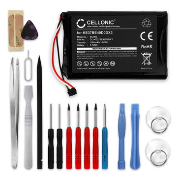 CELLONIC GPS Batteri til Garmin Edge 800 / Edge 810 / Edge Touring + 17pc GPS Tool Kit 361-00035-00 KE37BE49D0DX3 1000mAh GPS Battery Replacement