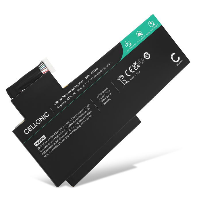 Batteri til Medion Erazer X7611 (MD98678, MD98541, MD98543), X7613 (MD98795, MD98796, MD98802, MD99057), X7615 (MD99293), BTY-L76 Bærbar computer - 5300mAh 11.1V 