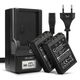 2x Batteri 1000mAh + Oplader