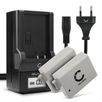 2x Kamera batteri til Canon EOS 1000D EOS 500D EOS 450D EOS Rebel XS - Udskift LP-E5 batteri + Oplader LC-E5 CBC-E5 ekstra batteri