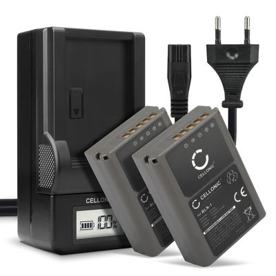 2x Kamera batteri til Olympus OM-D E-M1 OM-D E-M5 OM-D E-M5 Mark II Pen E-P5 PEN-F - Udskift BLN-1 batteri + Oplader BCN-1 ekstra batteri