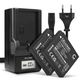 2x Batteri 700mAh + Oplader