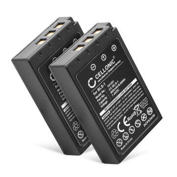 2x Kamera Batteri til Olympus E-420 E-450 E-410 E-400 E-420 E-620 E-600 Pen E-P3 E-PL1 E-P1 E-P2 - BLS-1 900mAh BLS-1 Udskiftsningsbatteri til kamera