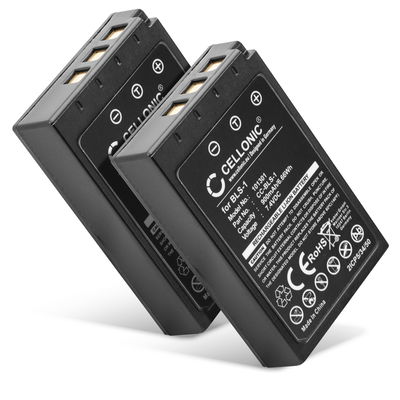 2x Kamera Batteri til Olympus E-420 E-450 E-410 E-400 E-420 E-620 E-600 Pen E-P3 E-PL1 E-P1 E-P2 - BLS-1 900mAh BLS-1 Udskiftsningsbatteri til kamera