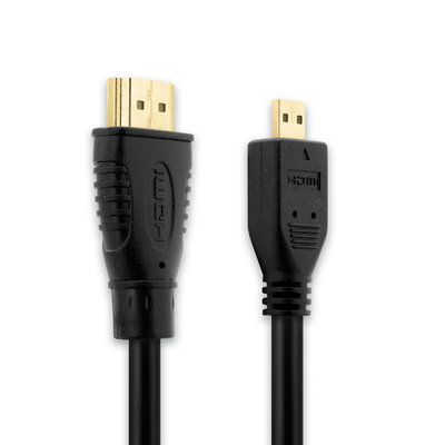 Micro HDMI Type D Kabel til Sony Alpha A6100 A6400 A6600 A7S II A7R II RX100 V RX100 IV X3000 HX400V AX53 AX33 CX405 HX350 TV, DVD, Blu-Ray, Kamera, Skærm - 3m Micro HDMI Type D til HDMI Standard (Type A) Ledning