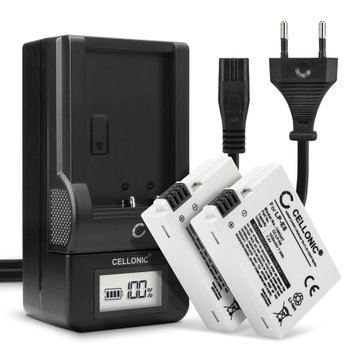 2x LP-E8 batterier til Canon 600D EOS 700D EOS 550D EOS 550D EOS 650D EOS Rebel T2i T3i T4i T5i EOS Kiss X4 X5 X6i - 1020mAh DSLR LPE8-batteri til udskiftning + LCD Smart Charger