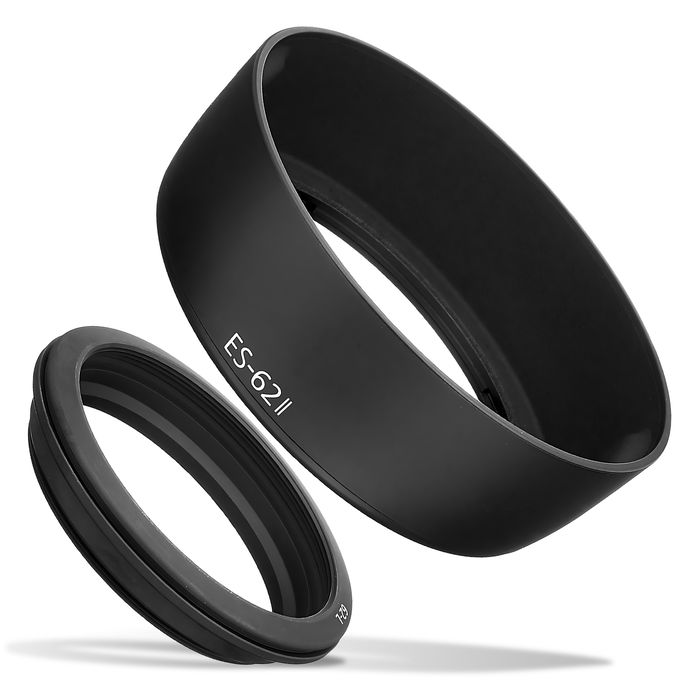 ES-62 II Kamera Modlysblænde til Canon EF 50mm f/1.8 II – Plast bajonet cylindrisk / rund Modlysblænde fra CELLONIC