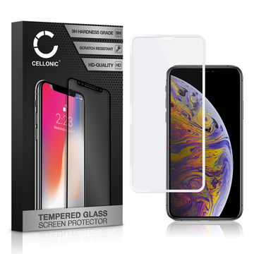 Skærmbeskytter glas til iPhone XS Max - Tempered Glass (HD kvalitet / 3D Full Cover / 0,33mm / 9H)