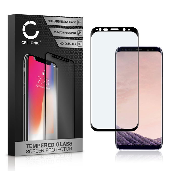 Skærmbeskytter glas til Samsung Galaxy S8 Plus (SM-G955 / SM-G955F) - Tempered Glass (HD kvalitet / 3D Full Cover / 0,33mm / 9H)