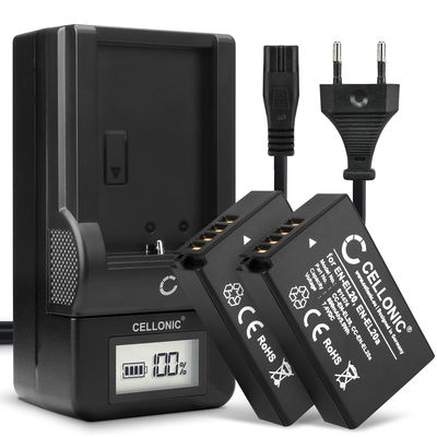 2x kamera batterier EN-EL20 EN-EL20a + oplader MH-27 MH-29 til Nikon 1 AW1 1 J1 J1 J2 J3 1 S1 1 V3 Coolpix A P1000 CoolPix P950 DL24-500 - 800mAh erstatningsbatteri, opladerkabel, batterioplader