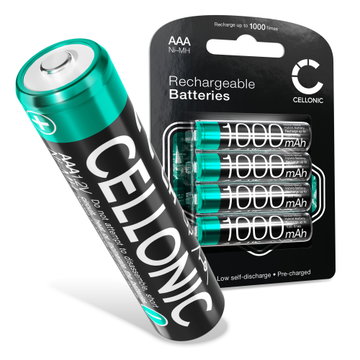 CELLONIC genopladelige battereri til Audioline Pro 200, Pro 280, BigTel 200, BigTel 100, BigTel 480 - 4x 1000mAh AAA - udskift dit mobilbatteri