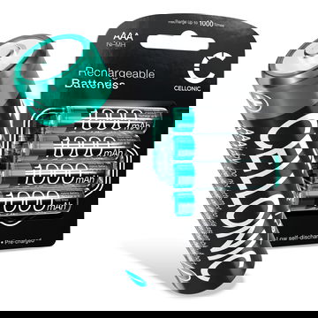 CELLONIC genopladelige battereri til Audioline Pro 200, Pro 280, BigTel 200, BigTel 100, BigTel 480 - 4x 1000mAh AAA - udskift dit mobilbatteri