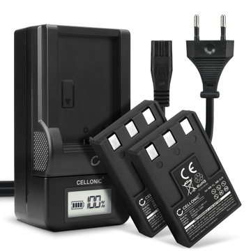 2x Batteri til Canon Digital IXUS 300 330 400 430 500 IXUS V V2 V3 S100 NB1L CB2LS NB-1LH NB-1L (850mAh, 3.7V) + Oplader fra CELLONIC