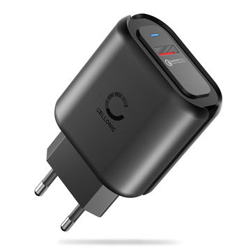 USB Oplader til mobiltelefon tablet højttaler med QC Quick Charge 3.0 24W - 3A USB hurtigoplader Strømstik til socket Opladningsadapter