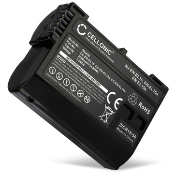 Batteri til Nikon D850, D750, ZR, 1 V1, D7500, D7200, D810, D800, D7000, D7100, Z6 II, D610, D600, D800E, Z 5, 6, 7II, 9, 6 II, Z7 II - EN-EL15 2000mAh udskiftsningsbatteri