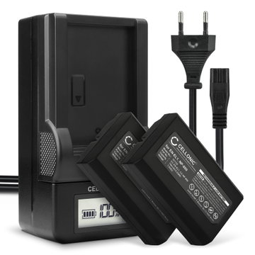 2x Kamera batteri til Nikon Coolpix 4300 4500 4800 5000 5400 DiMAGE A200 - Udskift EN-EL1 NP-800 batteri + Oplader MH-53 BC-900 ekstra batteri