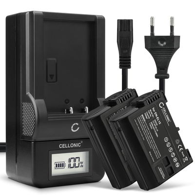 2x Kamera batteri til Nikon Coolpix 4300 4500 4800 5000 5400 DiMAGE A200 - Udskift EN-EL1 NP-800 batteri + Oplader MH-53 BC-900 ekstra batteri