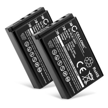 2x Kamera Batteri til Kodak Easyshare DX6490 DX7440 DX7590 DX7630 P850 P880 - 1400mAh KLIC-5001 Udskiftsningsbatteri til kamera