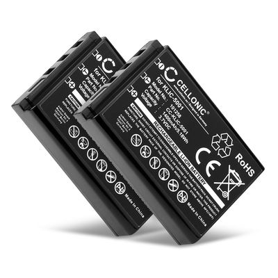 2x Kamera Batteri til Kodak Easyshare DX6490 DX7440 DX7590 DX7630 P850 P880 - 1400mAh KLIC-5001 Udskiftsningsbatteri til kamera