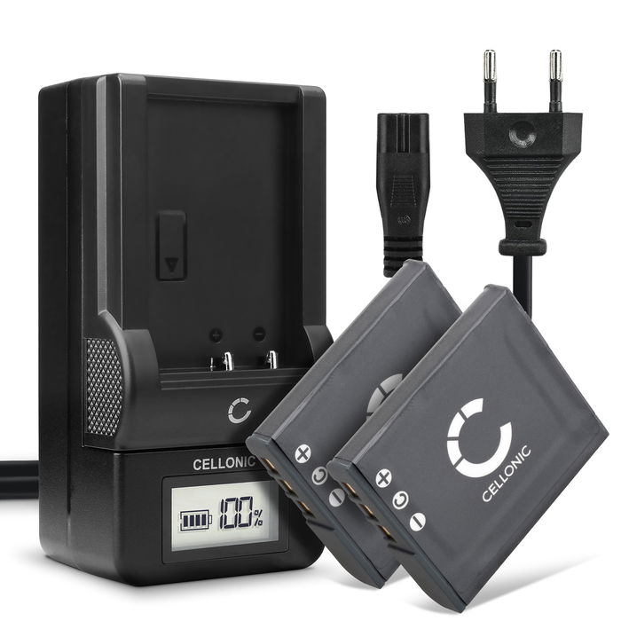 2x Sony BC-CSGB batteri 900mAh 3.6V - 3.7V + Oplader fra CELLONIC