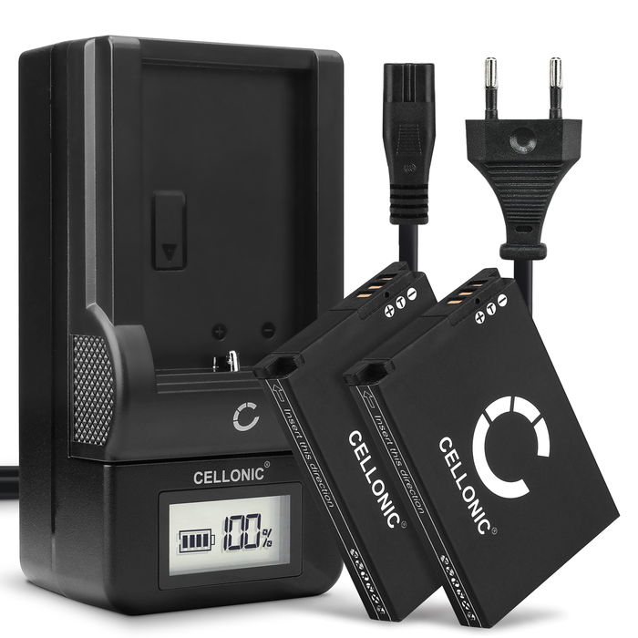 2x Samsung SL102 batteri 1050mAh 3.6V - 3.7V + Oplader fra CELLONIC