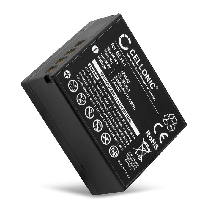 Battery for Olympus OMD EM1 Mark II, Mark III, E-M1X, BLH-1 2250mAh from CELLONIC