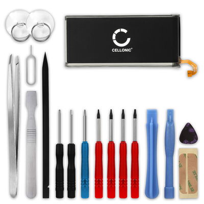 CELLONIC Udskiftning af mobil batteri til Samsung Galaxy A6 (2018) / J6 (2018) (SM-A600 / SM-J600) / Samsung Galaxy J8 (2018) (SM-J810) + 17-værktøjs reparationssæt til telefoner - EB-BJ800ABE GH82-16479A 3000mAh