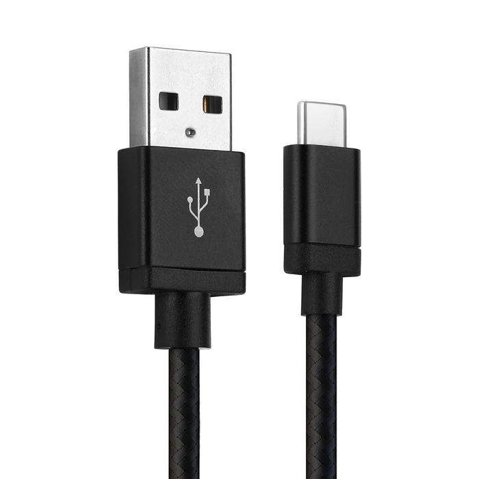 USB C Type C Telefonopladerkabel til Huawei P40, P40 Pro / P30, P30 Lite / P20, P20 Pro 1m Hurtig opladning 3A Smartphone datakabel Nylon Sort