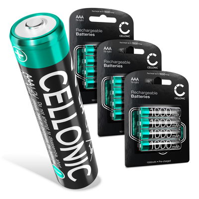 Genopladeligt batterier AAA Cellonic 12x