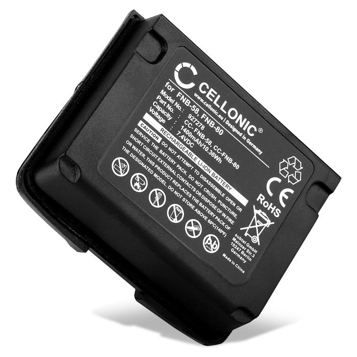 Batteri til Yaesu VX-6, VX-7R, VX-6E, VX-6R, VX-5, VX-5R - FNB-58, FNB-58Li, FNB-80, FNB-80Li (1400mAh) reservebatteri
