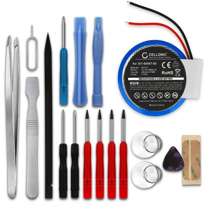 Smartwatch Batteri til Garmin Approach S1, Forerunner 110, 210, 610, S1 - PD3032, 361-00047-0 200mAh + Værktøj Set udskiftsningsbatteri