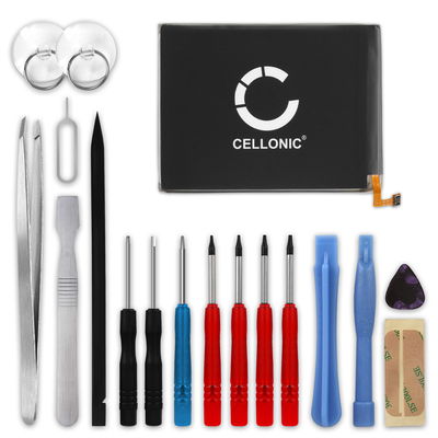 subtel Udskiftning af mobil batteri til Samsung Galaxy A20 (SM-A205), Galaxy A30 (SM-A305), Galaxy A50 (SM-A505) + 17-værktøjs reparationssæt til telefoner - EB-BA505ABN, EB-BA505ABU, GH82-19269A 3900mAh