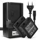 2x Batteri 680mAh + Oplader