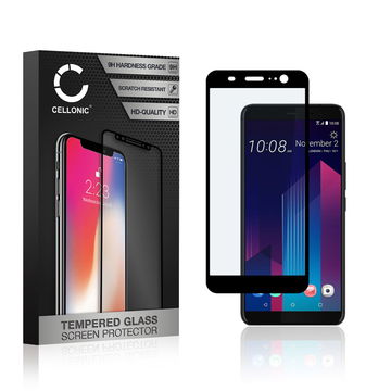 Skærmbeskytter glas til HTC U11 Plus - Tempered Glass (HD kvalitet / 3D Full Cover / 0,33mm / 9H)