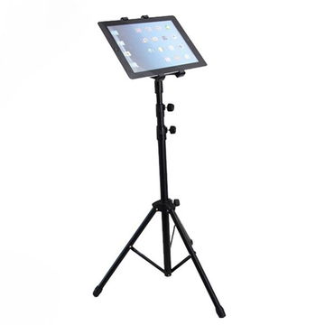 Justerbart Tablet Tripod Gulvstativ – 360° Kuglehoved Holder til iPad, Samsung & Huawei Tablets